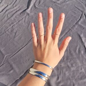 Stainless Steel Bangles Tanish Resistant 3 Piece Set